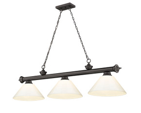 Linear/Island 3 Light Bar by Z-Lite ( 224 | 2306-3BRZ-PWH Cordon ) 