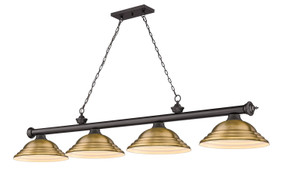 Linear/Island 4 Light + by Z-Lite ( 224 | 2306-4BRZ-SRB Cordon ) 
