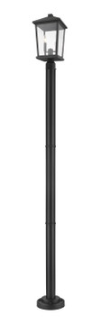 Exterior Post/Pier Head by Z-Lite ( 224 | 568PHBR-567P-BK Beacon ) 
