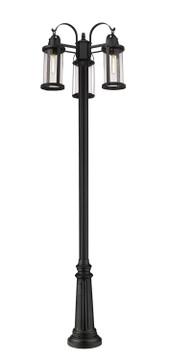 Exterior Post/Pier Head by Z-Lite ( 224 | 569MP3-511P-BK Roundhouse ) 