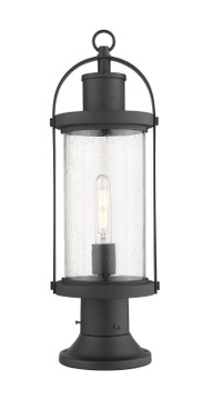 Exterior Post/Pier Head by Z-Lite ( 224 | 569PHM-553PM-BK Roundhouse ) 