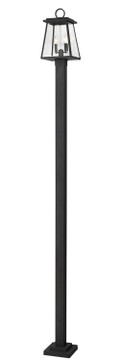 Exterior Post/Pier Head by Z-Lite ( 224 | 521PHMS-536P-BK Broughton ) 