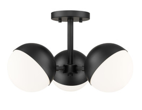 Flush Mounts Glass Down by Z-Lite ( 224 | 7517-3SF-MB Realm Sphere ) 