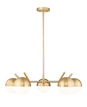 Mid. Chandeliers Glass Down by Z-Lite ( 224 | 7517-5MGLD Realm Sphere ) 