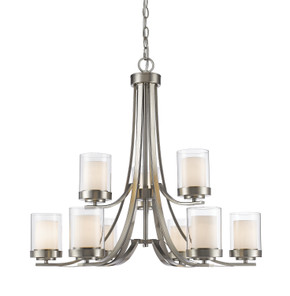 Mid. Chandeliers Glass Up by Z-Lite ( 224 | 426-9-BN Willow ) 