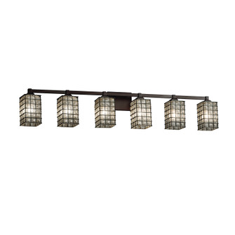 Bathroom Fixtures Five+Lights by Justice Designs ( 102 | WGL-8436-15-GRCB-DBRZ Wire Glass ) 
