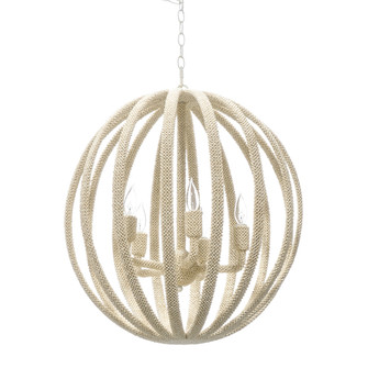 Mid. Chandeliers Sphere by Palecek ( 515 | 2409-79 MADERA COCO CHANDELIER WHITE ) 