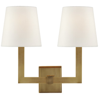 Sconces Double Candle by Visual Comfort Signature ( 268 | SL 2820HAB-L Square Tube ) 
