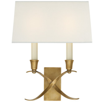 Sconces Double Candle by Visual Comfort Signature ( 268 | CHD 1190AB-L Cross Bouillotte ) 