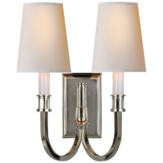 Sconces Double Candle by Visual Comfort Signature ( 268 | TOB 2328PN-NP Modern Library ) 