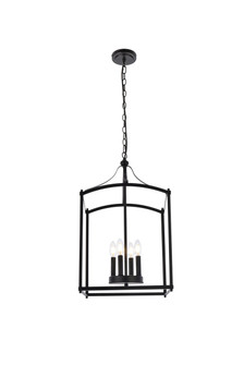 Foyer/Hall Lanterns Open Frame by Elegant Lighting ( 173 | LD7070D15BK Janet ) 