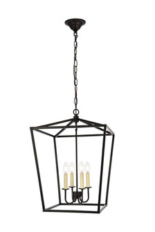 Foyer/Hall Lanterns Open Frame by Elegant Lighting ( 173 | LD6008D17BK Maddox ) 