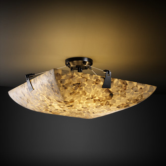 Semi-Flush Mts. Bowl Style by Justice Designs ( 102 | ALR-9632-25-MBLK-LED5-5000 Alabaster Rocks ) 