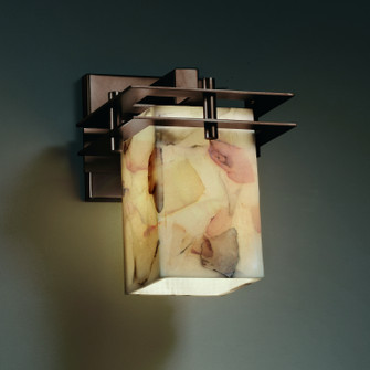 Sconces Single Glass by Justice Designs ( 102 | ALR-8171-15-DBRZ Alabaster Rocks ) 