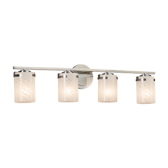 Bathroom Fixtures Four Lights by Justice Designs ( 102 | FSN-8454-10-WEVE-NCKL Fusion ) 