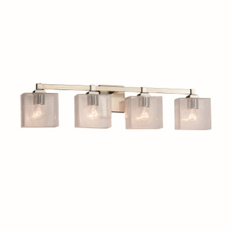 Bathroom Fixtures Four Lights by Justice Designs ( 102 | FSN-8434-55-SEED-NCKL-LED4-2800 Fusion ) 