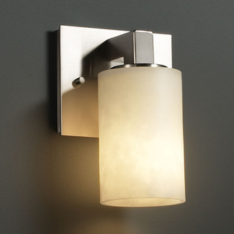 Sconces Single Glass by Justice Designs ( 102 | CLD-8921-10-NCKL Clouds ) 