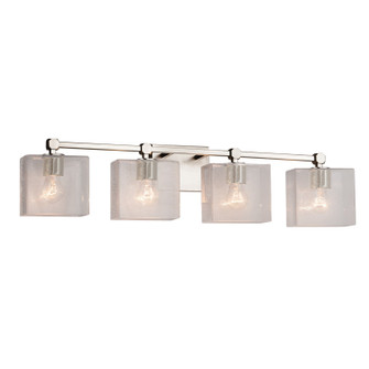 Bathroom Fixtures Four Lights by Justice Designs ( 102 | FSN-8424-55-SEED-NCKL Fusion ) 