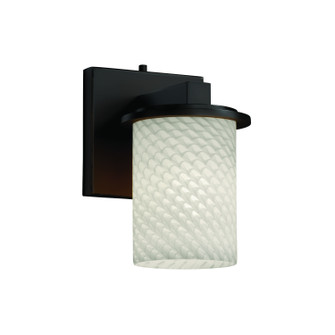 Sconces Single Glass by Justice Designs ( 102 | FSN-8771-10-WEVE-DBRZ Fusion ) 