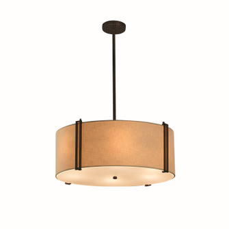 Pendants Drum Shade by Justice Designs ( 102 | FAB-9512-CREM-DBRZ Textile ) 