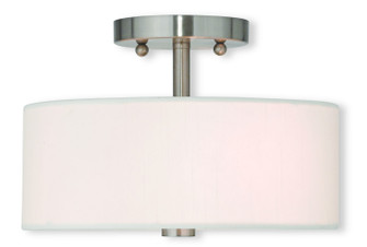 Semi-Flush Mts. Drum Shade by Livex Lighting ( 107 | 51052-91 Meridian ) 