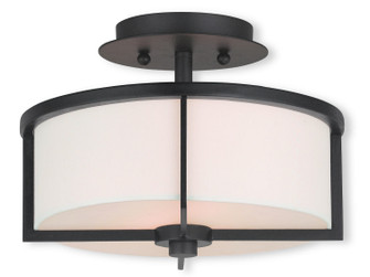 Semi-Flush Mts. Drum Shade by Livex Lighting ( 107 | 51072-07 Wesley ) 