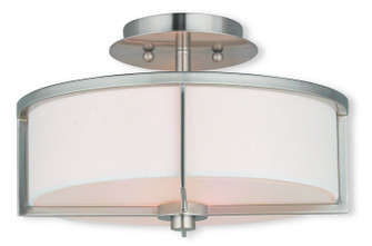 Semi-Flush Mts. Drum Shade by Livex Lighting ( 107 | 51073-91 Wesley ) 