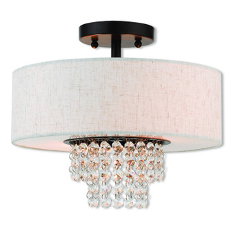 Semi-Flush Mts. Drum Shade by Livex Lighting ( 107 | 51095-92 Carlisle ) 