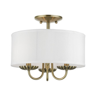 Semi-Flush Mts. Drum Shade by Livex Lighting ( 107 | 42987-01 Brookdale ) 