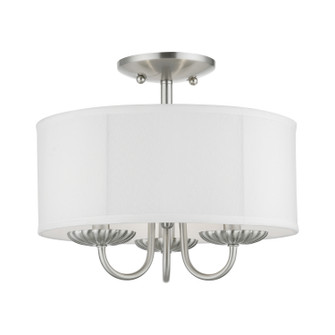 Semi-Flush Mts. Drum Shade by Livex Lighting ( 107 | 42987-91 Brookdale ) 