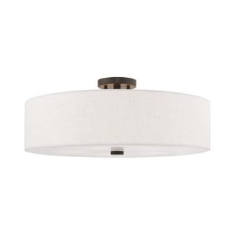 Semi-Flush Mts. Drum Shade by Livex Lighting ( 107 | 52141-92 Monroe ) 