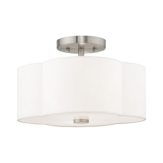 Semi-Flush Mts. Drum Shade by Livex Lighting ( 107 | 52152-91 Chelsea ) 