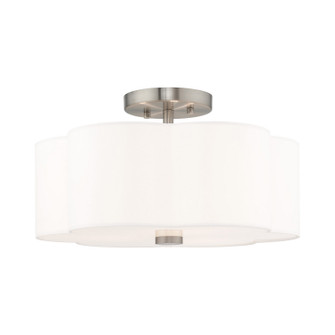 Semi-Flush Mts. Drum Shade by Livex Lighting ( 107 | 52153-91 Chelsea ) 