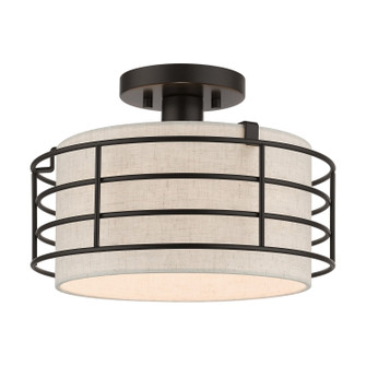 Semi-Flush Mts. Drum Shade by Livex Lighting ( 107 | 55117-92 Blanchard ) 