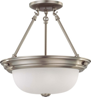 Semi-Flush Mts. Bowl Style by Nuvo Lighting ( 72 | 60-3245 Close to Ceiling Brushed Nickel ) 