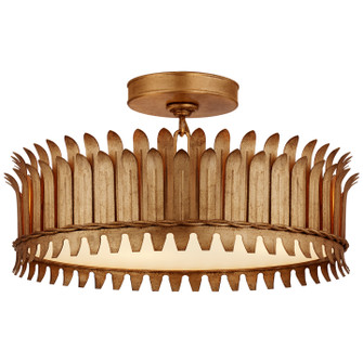 Semi-Flush Mts. Drum Shade by Visual Comfort Signature ( 268 | SK 4206GI Leslie ) 