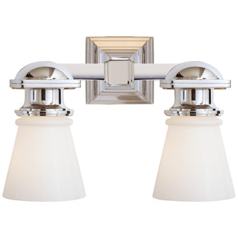 Bathroom Fixtures Two Lights by Visual Comfort Signature ( 268 | SL 2152PN-WG Ny Subway ) 