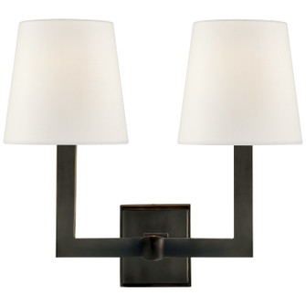 Sconces Double Candle by Visual Comfort Signature ( 268 | SL 2820BZ-L Square Tube ) 