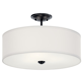 Semi-Flush Mts. Drum Shade by Kichler ( 12 | 43692BK Shailene ) 