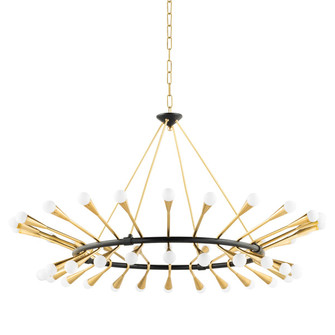 Large Chandeliers Glass Shade by Corbett Lighting ( 68 | 401-48-VPB/BBR Aries ) 