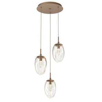 Mini Pendants 3 Light Cluster by Hammerton Studio ( 404 | CHB0067-03-NB-GA-C01-L1 Meteo ) 