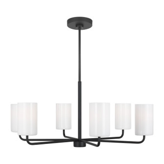 Mid. Chandeliers Glass Up by Generation Lighting ( 1 | GLC1026MBK Rhett ) 