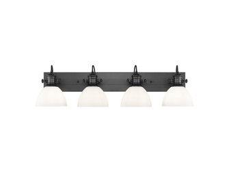 Bathroom Fixtures Four Lights by Golden ( 62 | 3118-BA4 BLK-OP Hines ) 
