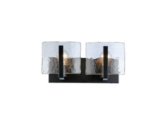 Bathroom Fixtures Two Lights by Golden ( 62 | 3164-BA2 BLK-HWG Aenon ) 