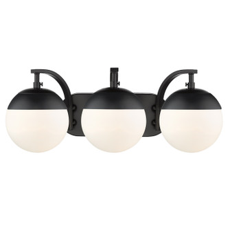 Bathroom Fixtures Three Lights by Golden ( 62 | 3218-BA3 BLK-BLK Dixon ) 