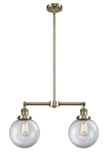 Linear/Island 2 Light Bar by Innovations ( 405 | 209-AB-G202-8-LED Franklin Restoration ) 