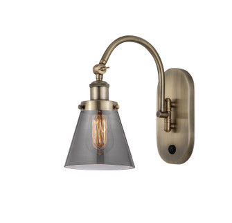 Sconces Single Glass by Innovations ( 405 | 918-1W-AB-G63-LED Franklin Restoration ) 