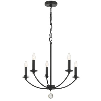 Mid. Chandeliers Candle by Crystorama ( 60 | MIL-8005-BK Mila ) 