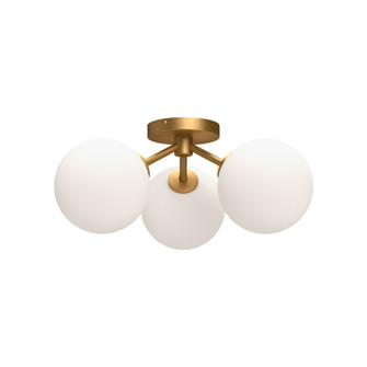 Semi-Flush Mts. Cage by Alora ( 452 | SF549315AGOP Cassia ) 