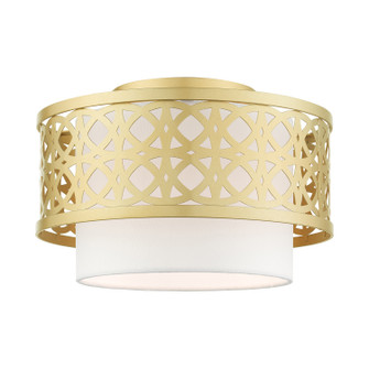 Semi-Flush Mts. Drum Shade by Livex Lighting ( 107 | 49862-33 Calinda ) 